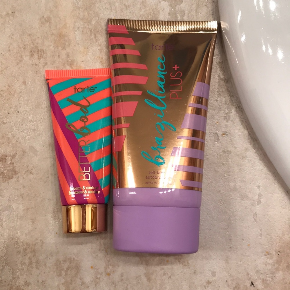 TARTE self-tanner AND TARTE liquid bronzer